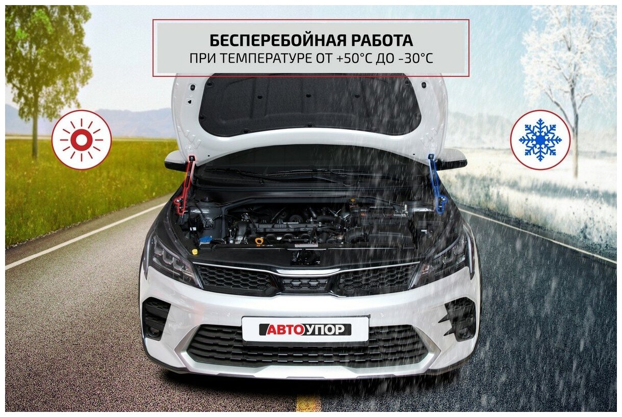 Газовые упоры капота АвтоУпор для Lada Kalina I 2004-2013 2  ULAKAL011