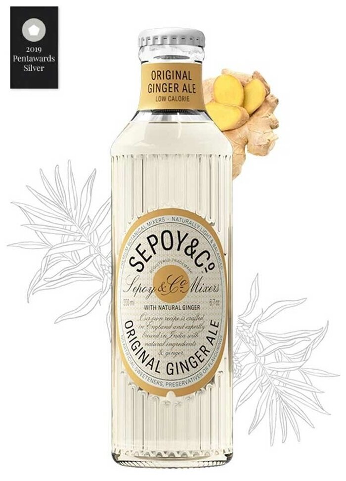 Напиток SEPOY&Co "Original Ginger Ale" (Тоник Имбирный Эль) газированный 0,2л, 1шт - фотография № 1