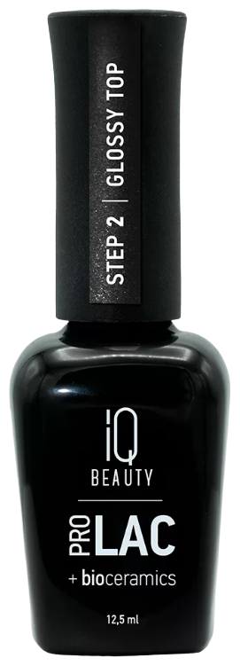 IQ BEAUTY Покрытие финишное для лака профессиональное глянцевое / Glossy top PROLAC + bioceramics 12.5 мл - фото №2