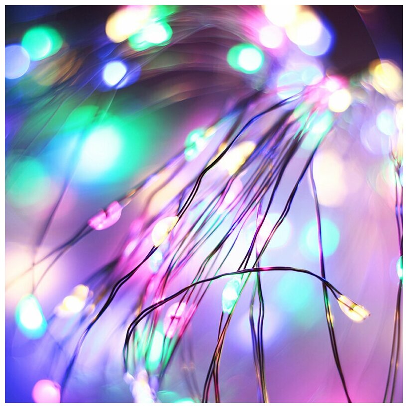 Новогодняя гирлянда нить роса от сети светодиодная 10 метров / гирлянда .