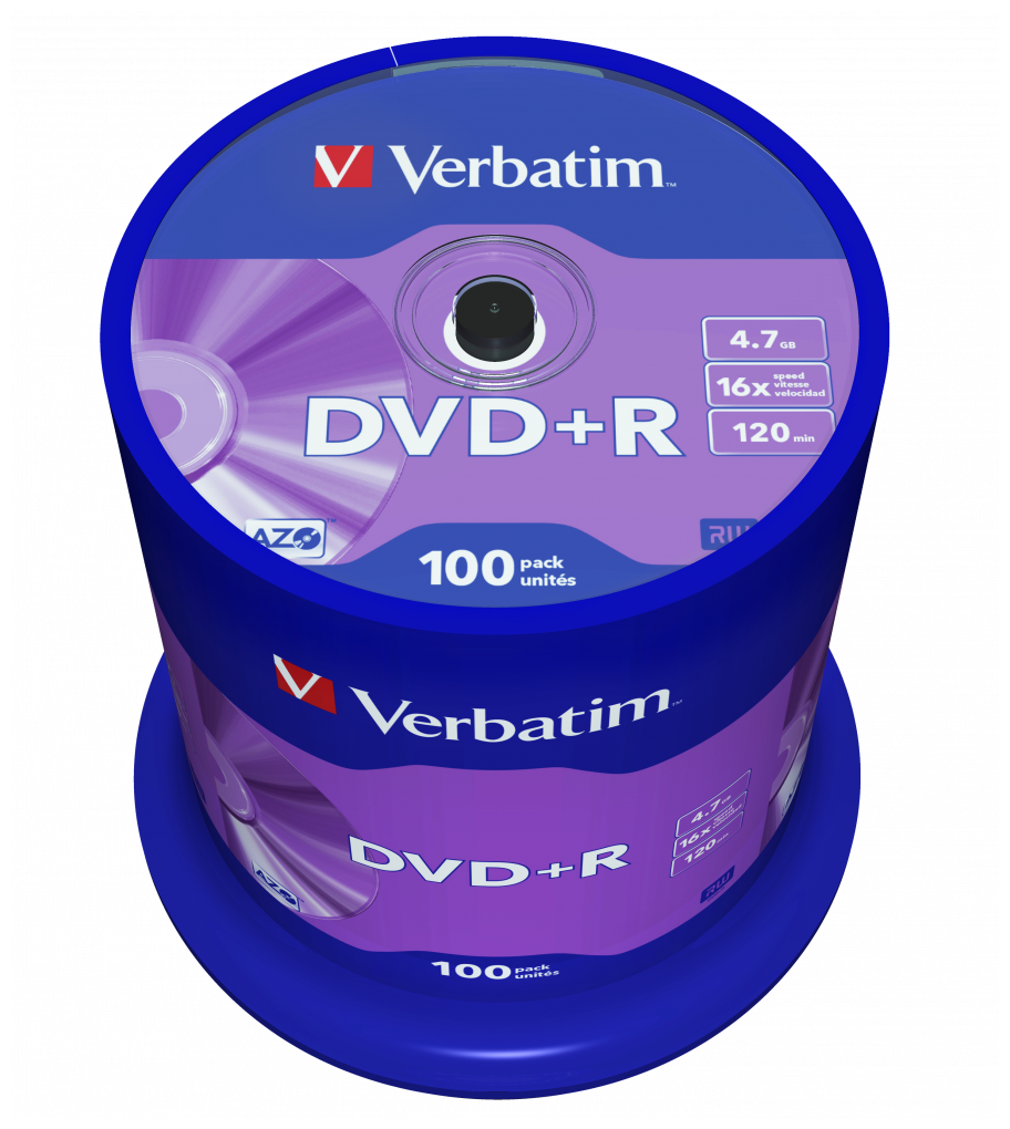 диски dvd+r 4.7Gb 16x Matte Silver Verbatim - фото №3