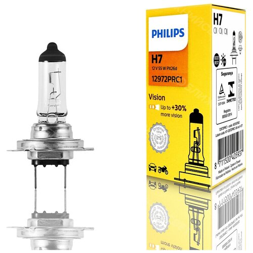 Комплект Ламп 2шт PHILIPS H7 12V55W +30%