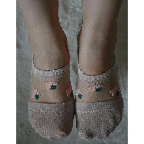 Носки MORRAH, 2 пары, размер 35/38, розовый, бежевый носки женские хлопковые ажурные мягкие удобные короткие однотонные тапочки невидимые женские для девочек 1 пара осень