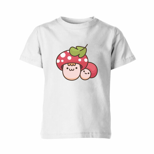 Футболка Us Basic, размер 4, белый детская футболка грибы грибной мухоморы 104 белый