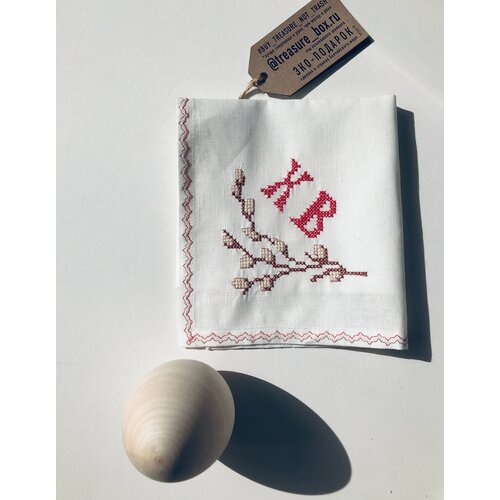 Льняные салфетки Пасха 32 х 32 см набор 2 шт ID IR34 Пасха (32х32 см, Белый)