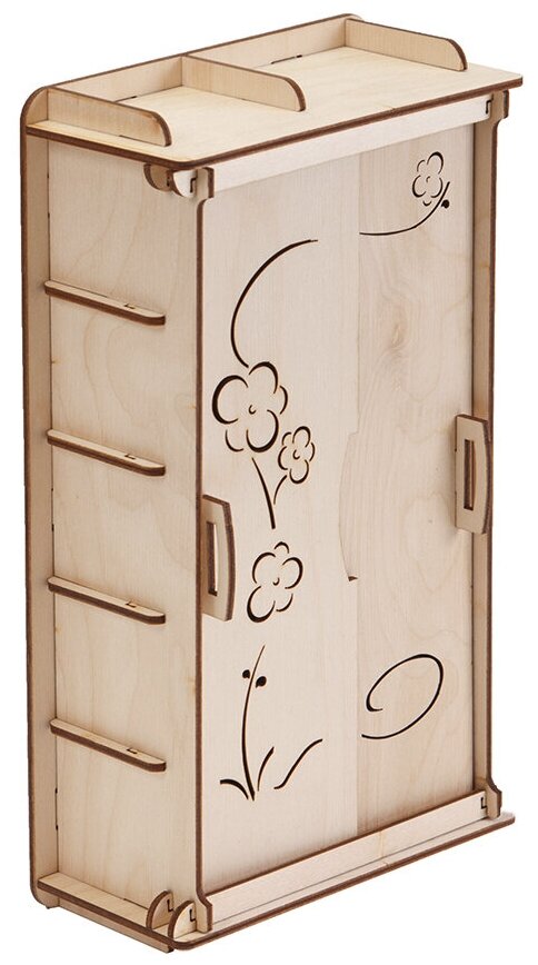 Деревянный развивающий конструктор "Чудо-шкаф", сборная модель из дерева для кукольного домика