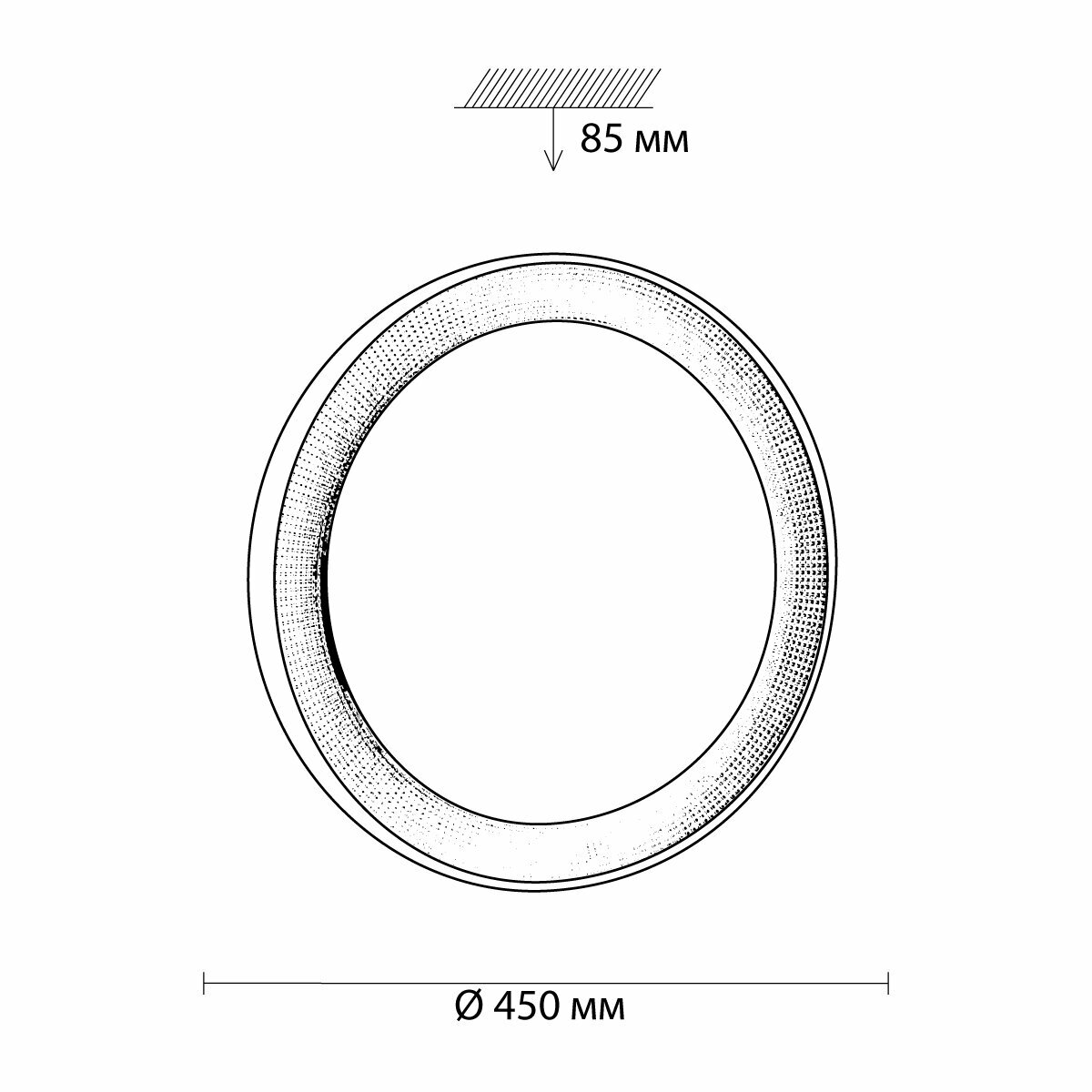 3031/DL TAN SN 055 Светильник пластик/белый/прозрачный LED 48Вт 3000-6500K D450 IP43 пульт ДУ/ LampSmart ASUNO - фотография № 8