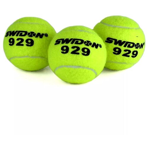 Мячи для большого тенниса Swidon 929, 3 штуки в тубе, под давлением мяч теннисный head t i p green набор 3 штуки фетр натуральная резина
