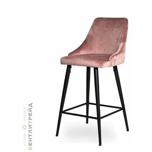 Полубарный стул Симона розовый бархат