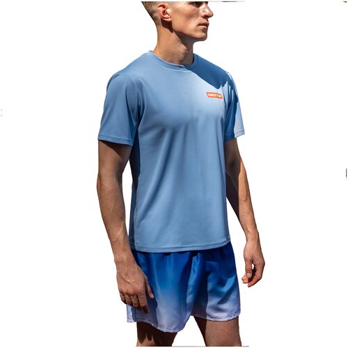 Беговая футболка ONLYTOP, силуэт полуприлегающий, размер 50, голубой