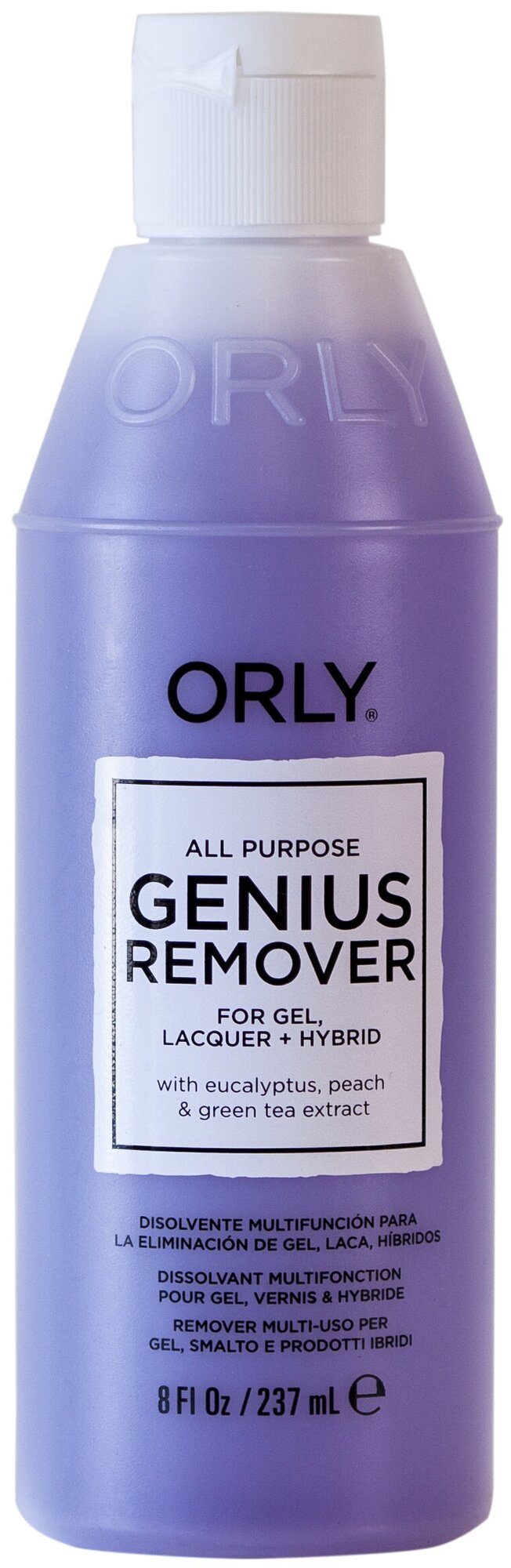 Универсальная жидкость для снятия лака, геля и блёсток GENIUS All Purpose Remover ORLY 237мл