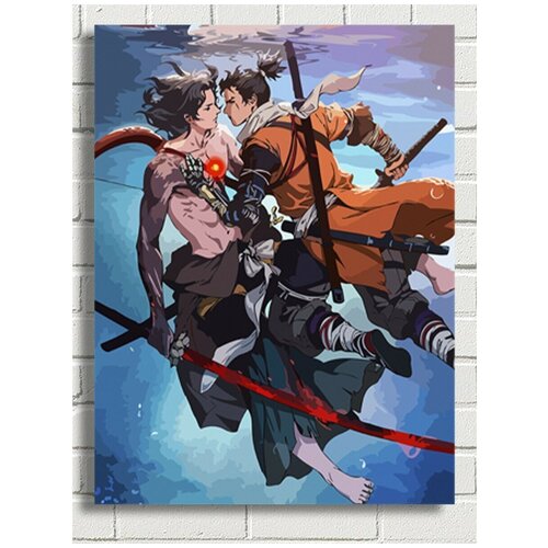 Картина по номерам игра Sekiro (Волк, Иссин Асина, Гэнитиро Асина) - 8188 В 30x40