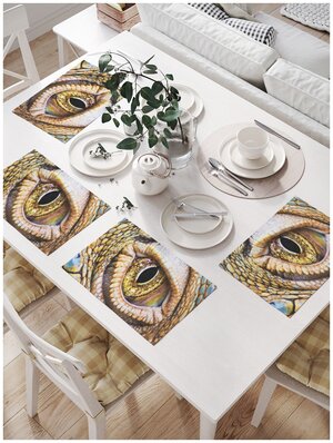 Комплект салфеток JoyArty "Око дракона" для сервировки стола (32х46 см, 4 шт.)