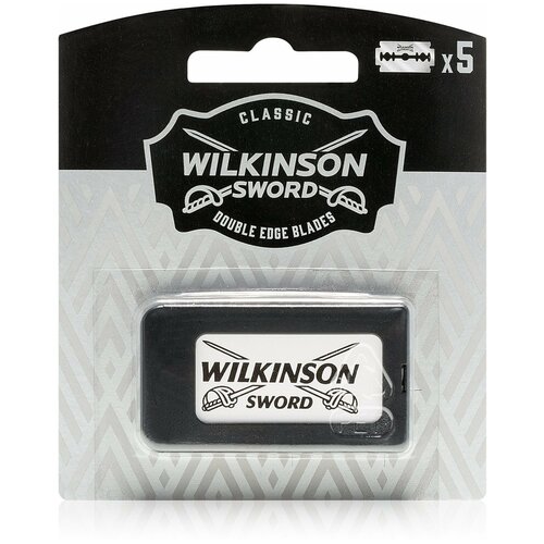 WILKINSON SWORD Лезвия PREMIUM DOUBLE EDGE 5 шт сменные двусторонние лезвия wilkinson sword лезвия premium double edge 5 шт