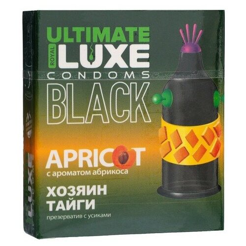 Презервативы Luxe BLACK ULTIMATE Хозяин Тайги, абрикос, 1 шт