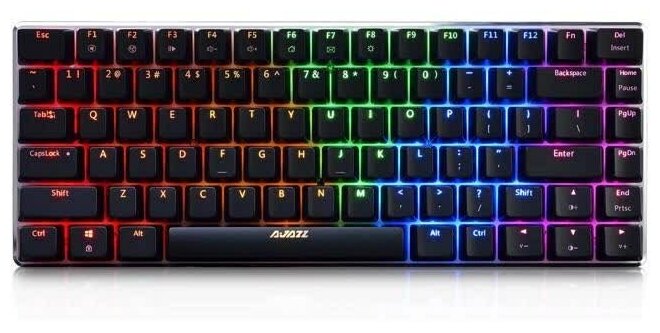 Механическая клавиатура Ajazz AK33 RGB черная, Blue switch, английская раскладка