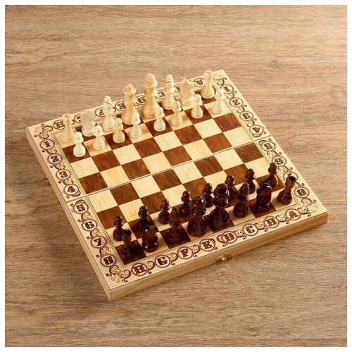шахматы дебют Шахматы Дебют (доска дерево 40 х 40 см, фигуры дерево, король высота 8 см)