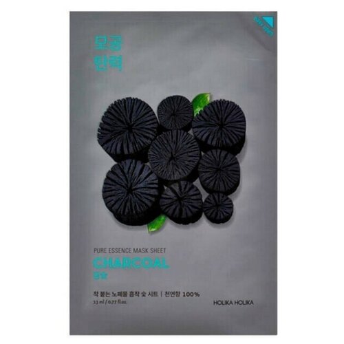 Успокаивающая тканевая маска с углем Pure Essence Mask Sheet Charcoal