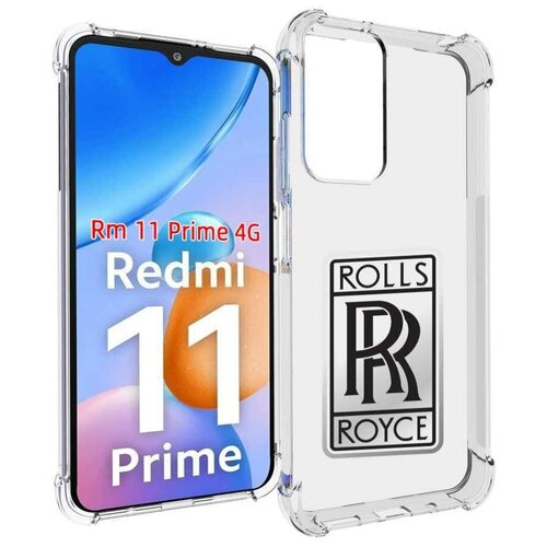 Чехол MyPads Rolls-Royce мужской для Xiaomi Redmi 11 Prime 4G задняя-панель-накладка-бампер