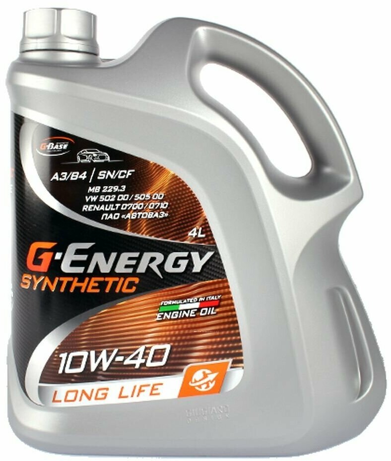 Масло моторное G-ENERGY Synthetic Long Life 10W40 4л SN/CF