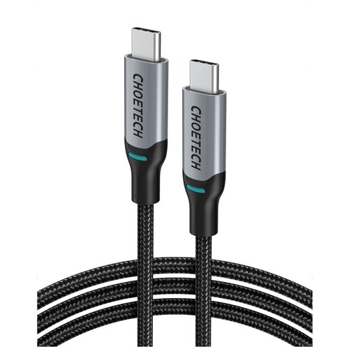 Кабель для зарядки и передачи данных Choetech USB Type C@480Mbps , PD 100 Вт, нейлоновая оплетка, 1,8 м (XCC-1002) кабель choetech usb type c pd 240 вт 480mbps нейлоновая оплетка 2 м xcc 1036 bk