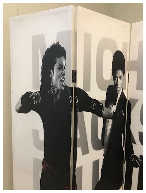 Ширма Майкл Джексон (4 секции), иск. холст, 180*160 см - фотография № 4
