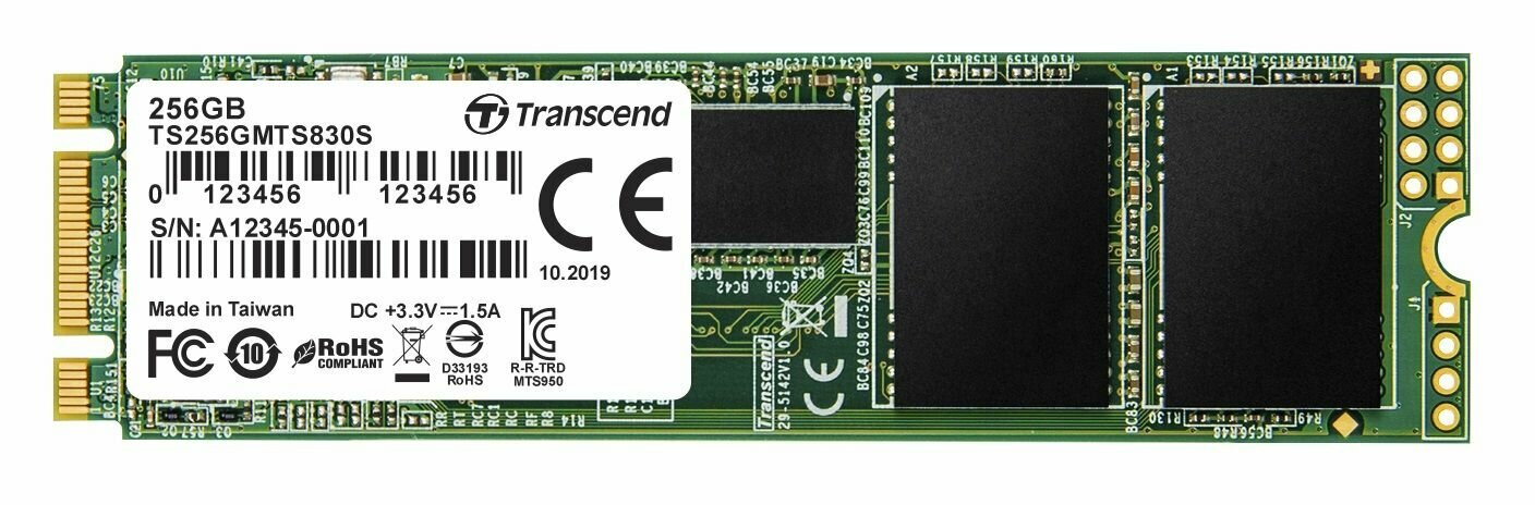 Внутренний SSD диск TRANSCEND 830S 256GB, M.2 (TS256GMTS830S)