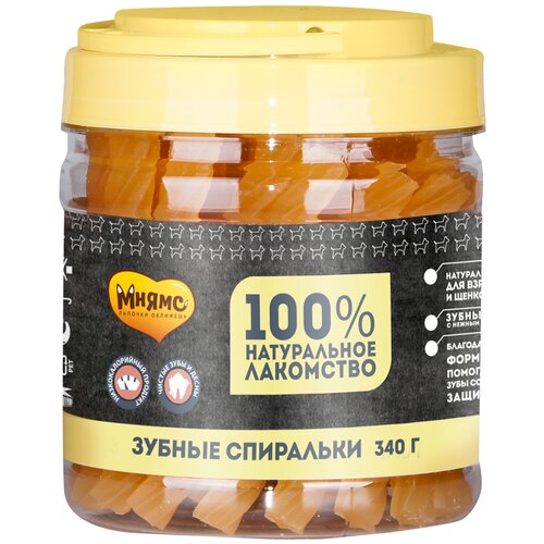 Лакомство для собак Мнямс Зубные палочки крученые с фруктами, 340 г