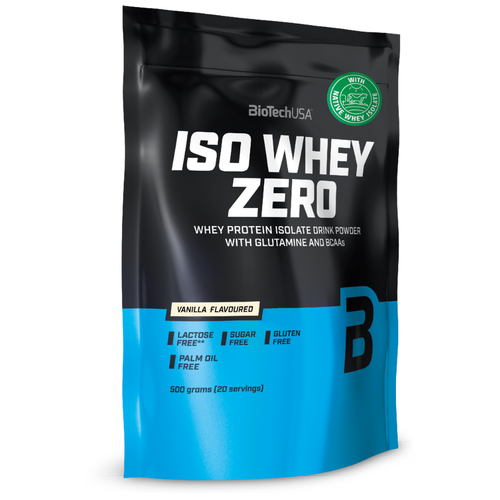 Протеин BioTechUSA Iso Whey Zero, 500 гр., ваниль протеин biotechusa iso whey zero 500 гр печенье крем