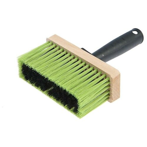 Кисть-макловица ЛОМ, 140х50х16 мм, 82 пучка, искусственная щетина, пластиковая рукоятка, бук