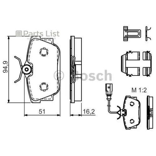 К-Т Дисков. Тормоз. Колодок Bosch арт. 0986494529