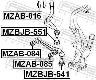 Сайлентблок Mzab-085 Febest арт. MZAB-085