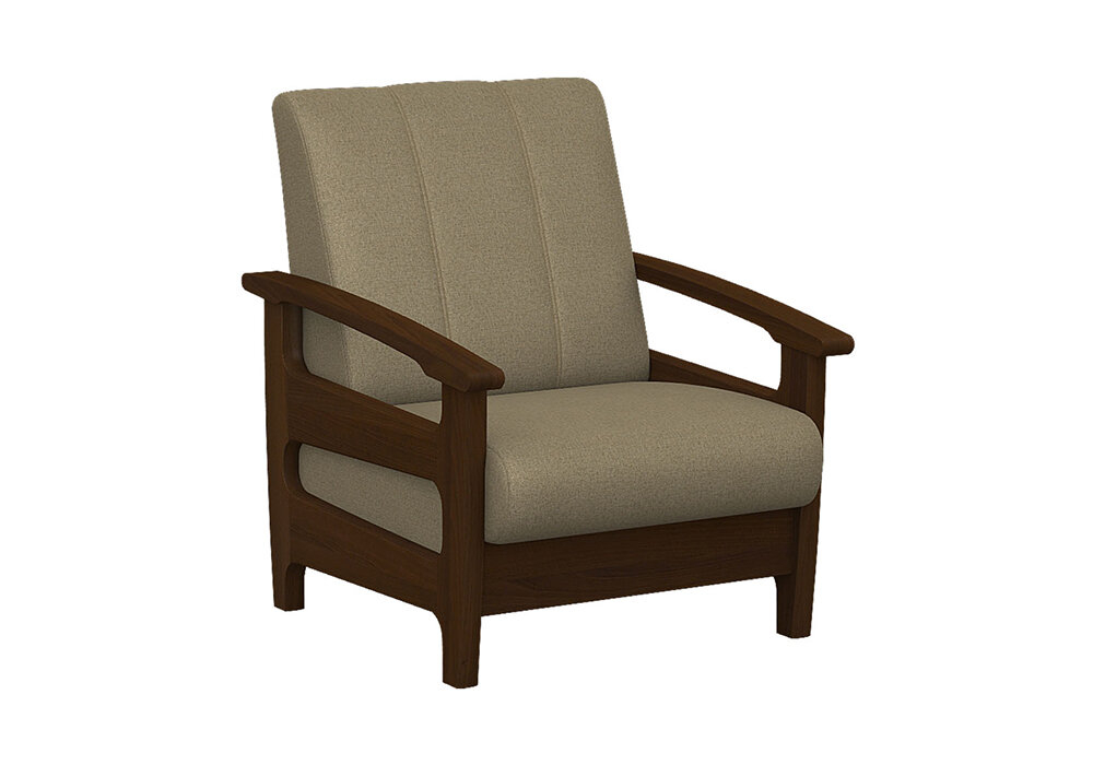 Кресло Элегия Омега светло-коричневое / коричневое 72x87x91 см - фотография № 1