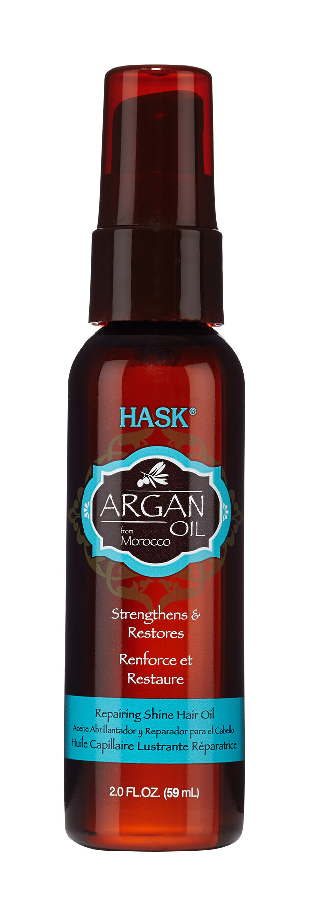 Масло для восстановления и придания блеска волосам с экстрактом арганы Hask Argan Oil Repairing Shine Hair Oil 59 мл .