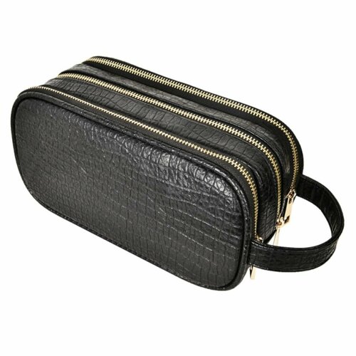 Сумка WIWU Salem Pouch LUX Croco Black, 10х23.5 см, черный