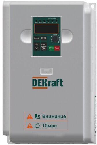 DEKraft Преобразователь частоты DEKV060-5.5кВт 3 фазы 380В с торм. модулем
