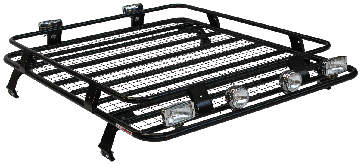 Багажник (Уникар) ВАЗ-2121 нива корзина цельносварная с сеткой на водостоки