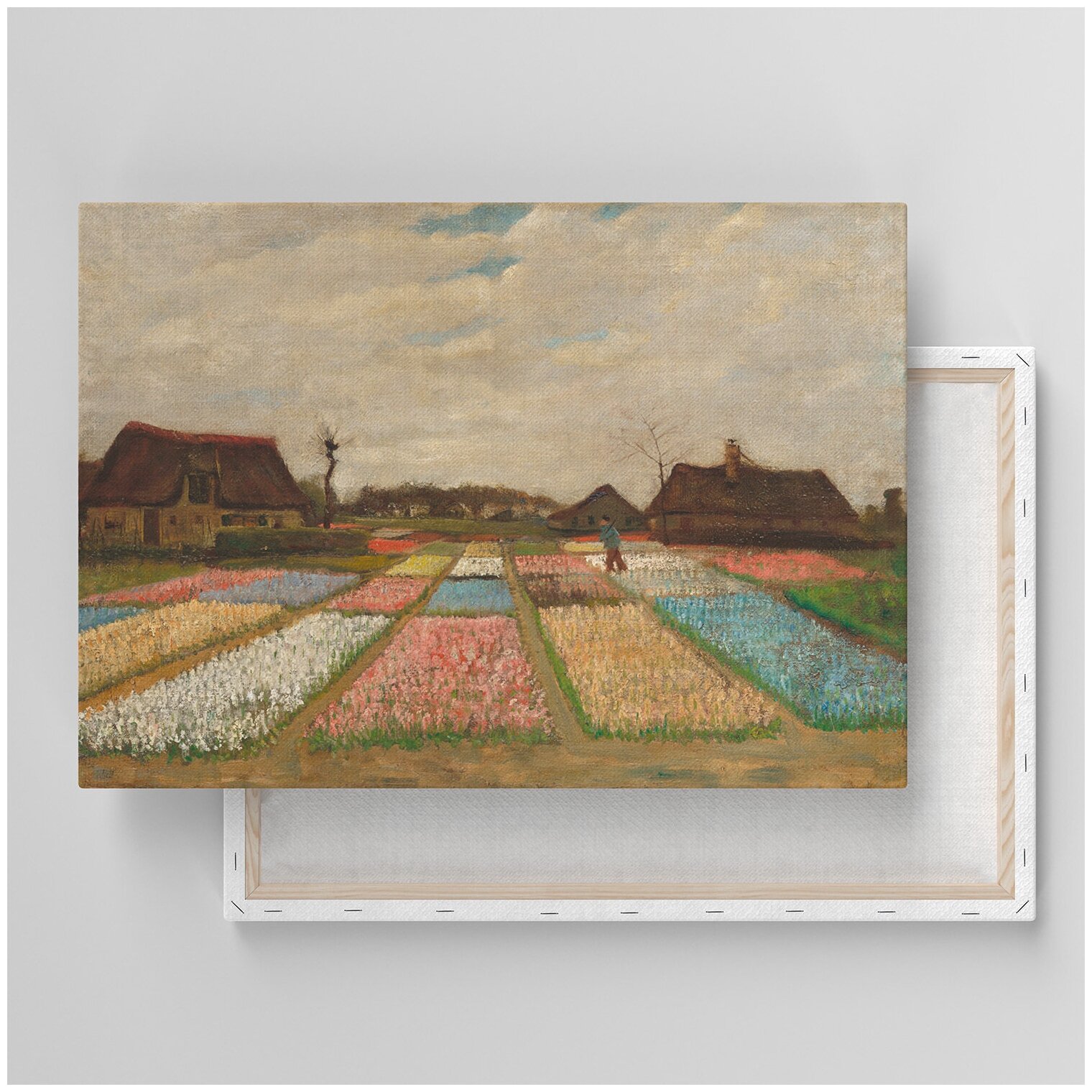 Картина на холсте с подрамником / Van Gogh / Ван Гог - Цветочные поля, 1883