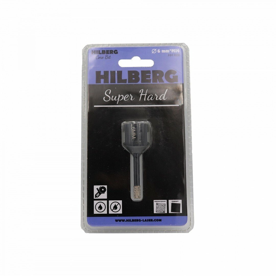 6 Коронка Hilberg Super Hard, М14, С техническим воском 6*35 mm