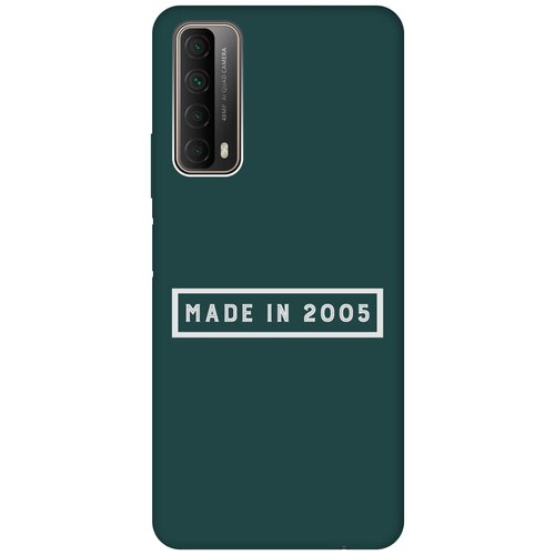 Силиконовый чехол на Huawei P Smart (2021), Хуавей П Смарт (2021) Silky Touch Premium с принтом 2005 W темно-зеленый силиконовый чехол на huawei p smart 2021 хуавей п смарт 2021 silky touch premium с принтом cats светло розовый