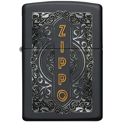 Оригинальная бензиновая зажигалка ZIPPO Classic 49535 с покрытием Black Matte - ZIPPO оригинальная бензиновая зажигалка zippo classic 48518 western design с покрытием 540 matte дикий запад