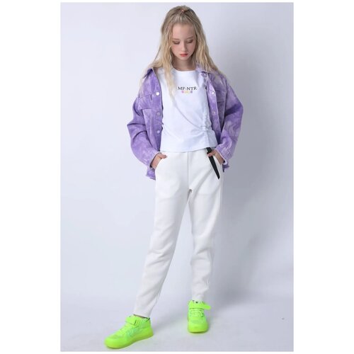 фото Брюки deloras, размер 134 см, белый, 21292