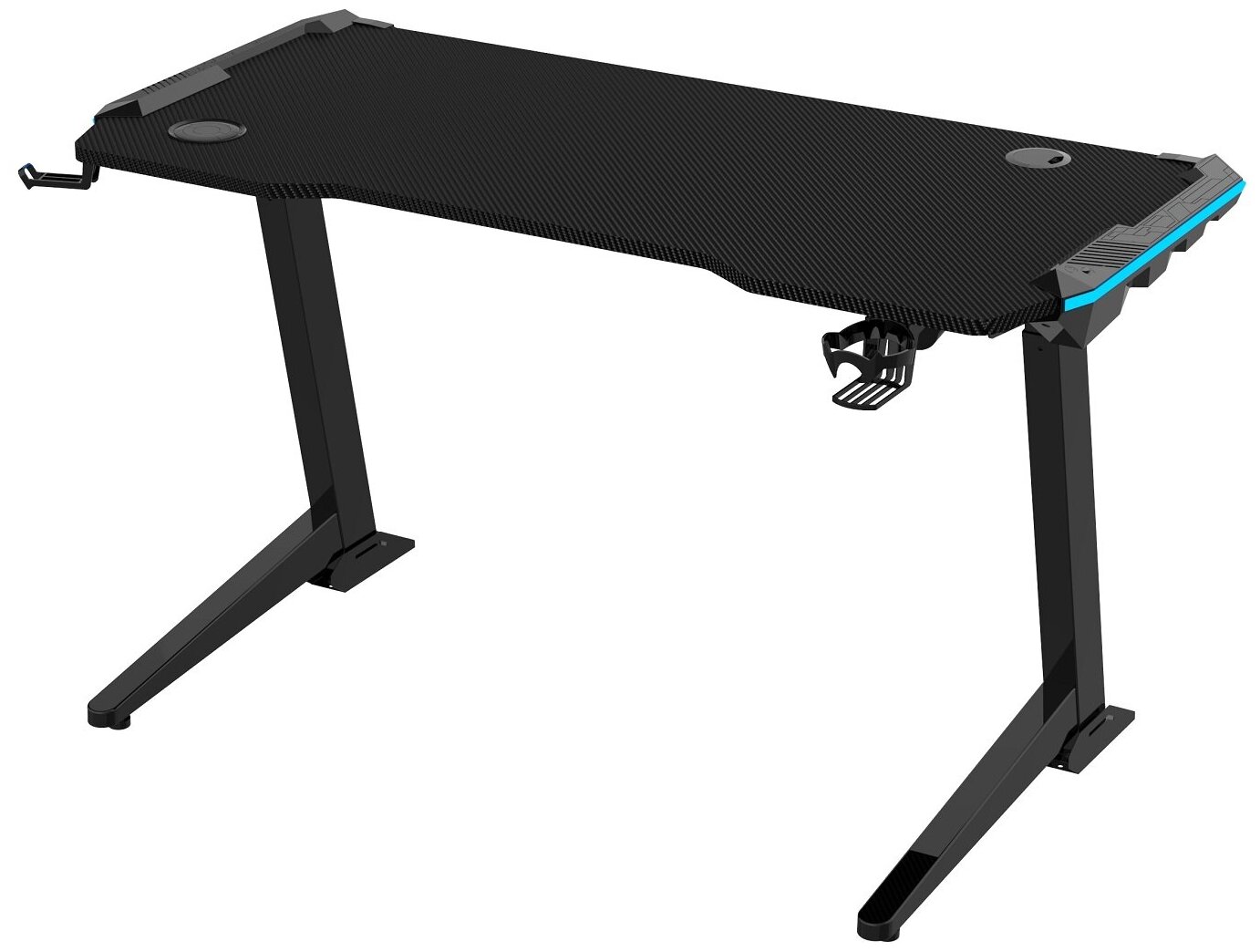 фото Стол для компьютера c электрической регулировкой по высоте и RGB-подсветкой FoxGear FG-ZE-49B