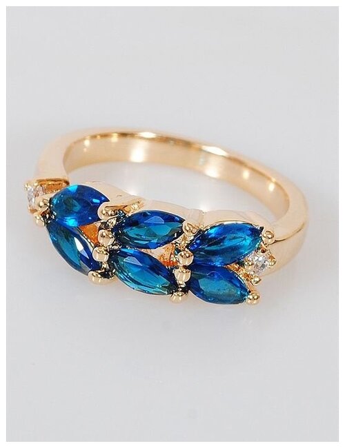 Кольцо помолвочное Lotus Jewelry, шпинель, размер 19, синий