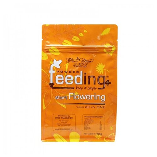 удобрение green house powder feeding short flowering 1000 гр 1 кг Удобрение Green House Powder Feeding Short Flowering-500 гр.