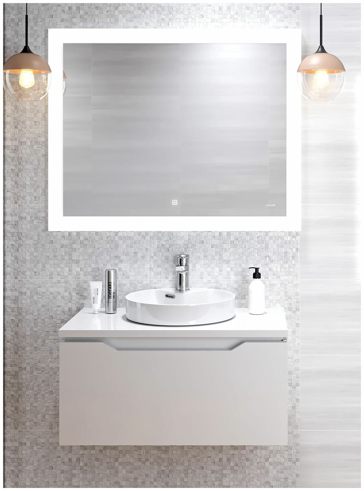 Зеркало с подсветкой 100x80 Cersanit LED 030 design для ванной 63543 - фотография № 11