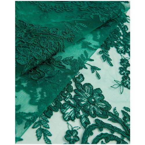 фото Ткань для шитья и рукоделия гипюр-сутаж мадонна бордовая 3 м * 135 см shilla