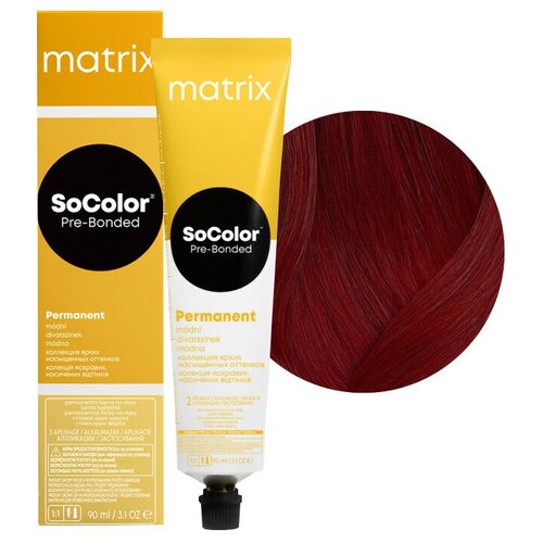 Перманентный краситель MATRIX SoColor Pre-Bonded коллекция ярких насыщенных оттенков, 90 мл 5RV+ светлый шатен красно-перламутровый+ 5.52