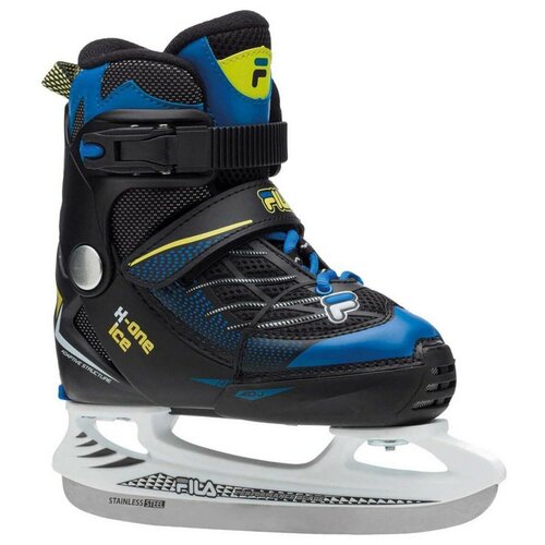 фото Детские раздвижные коньки fila x-one ice - blue/lime 22/23 р. 35-38 fila skates