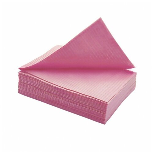 Салфетки ламинированные Standart 33*45 (бумага + полиэтилен) розовые